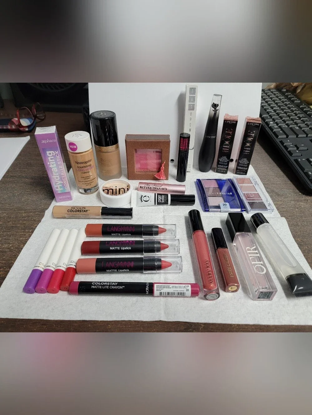 Lancôme, Too Faced, Revlon, & Neutrogena Makeup Bundle (27 things) (mostly new)